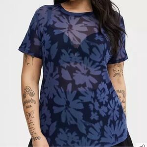 Torrid Floral Sheer Tee
